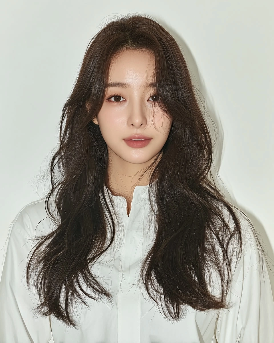 8 Elegant Korean Wavy Layers 2026 | Korea Hair Salon 11 elegant Korean wavy layers 2026 - Style 8 at Korea Hair Salon Seoul