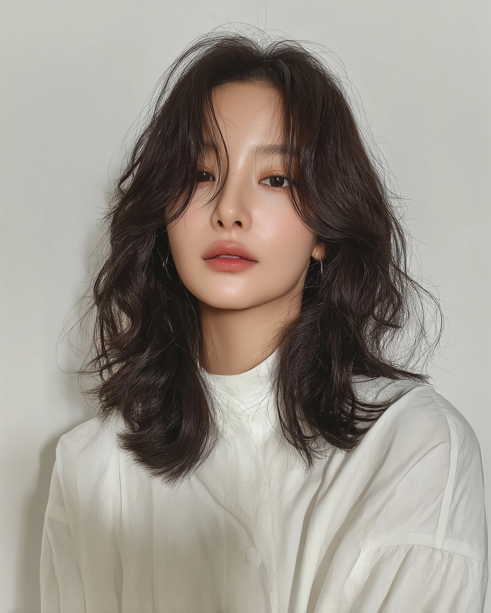 8 Elegant Korean Wavy Styles 2026 | Korea Hair Salon 7 elegant Korean wavy styles 2026 - Style 4 at Korea Hair Salon Seoul