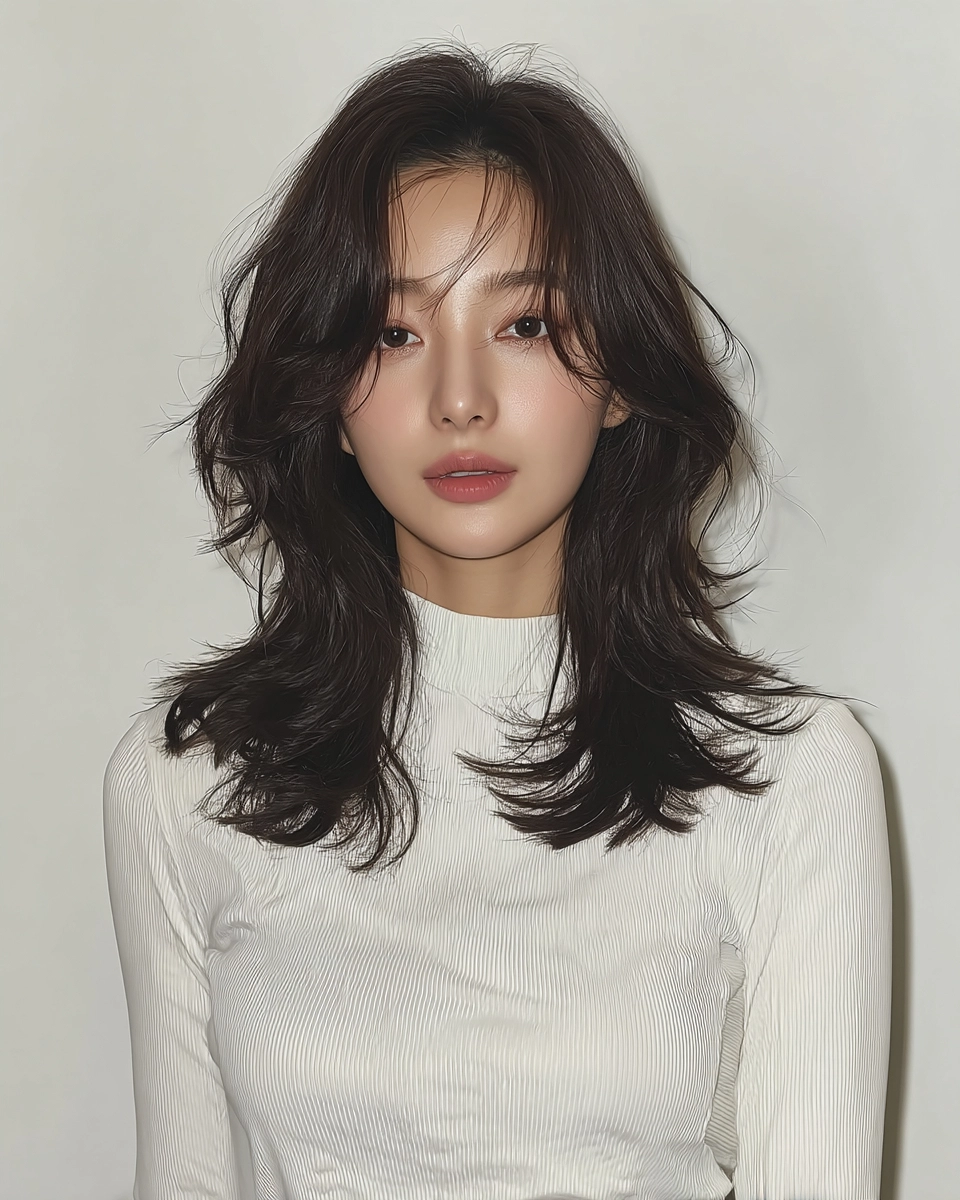 8 Elegant Korean Wavy Styles 2026 | Korea Hair Salon 9 elegant Korean wavy styles 2026 - Style 6 at Korea Hair Salon Seoul