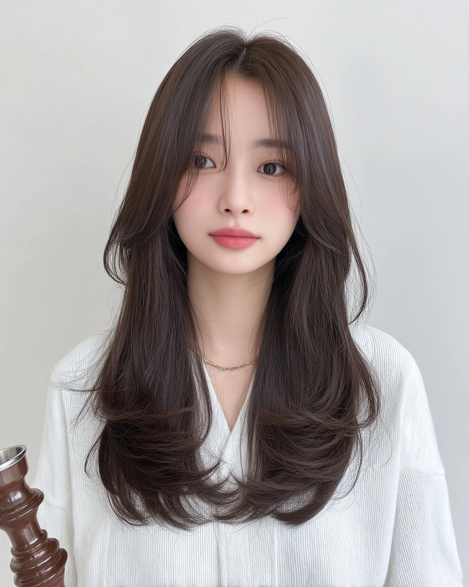 8 Elegant Layered Cuts 2026 | Korea Hair Salon 5 elegant layered cuts 2026 - Style 3 at Korea Hair Salon Seoul