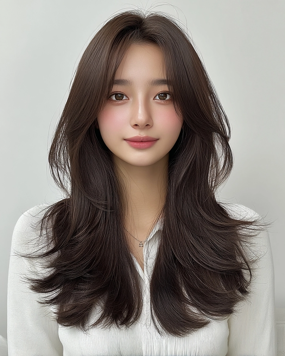 8 Elegant Layered Haircuts 2026 | Korea Hair Salon 3 elegant layered haircuts 2026 - Style 1 at Korea Hair Salon Seoul