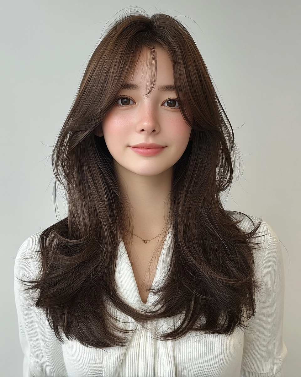 8 Elegant Layered Hairstyles 2026 | Korea Hair Salon 7 elegant layered hairstyles 2026 - Style 4 at Korea Hair Salon Seoul