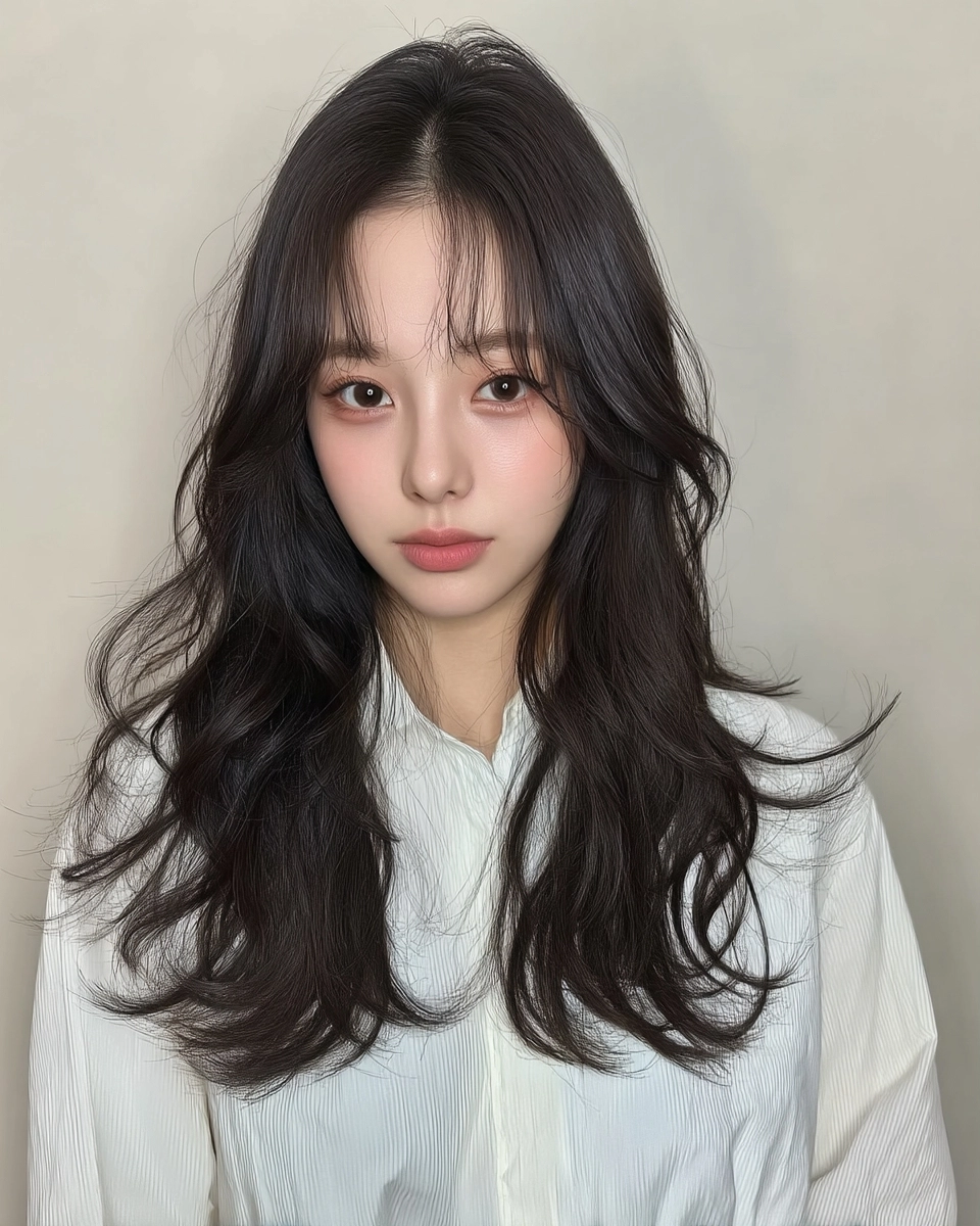 8 Elegant Long Layered Styles 2026 | Korea Hair Salon 4 elegant long layered styles Korea - Style 2 at Korea Hair Salon Seoul