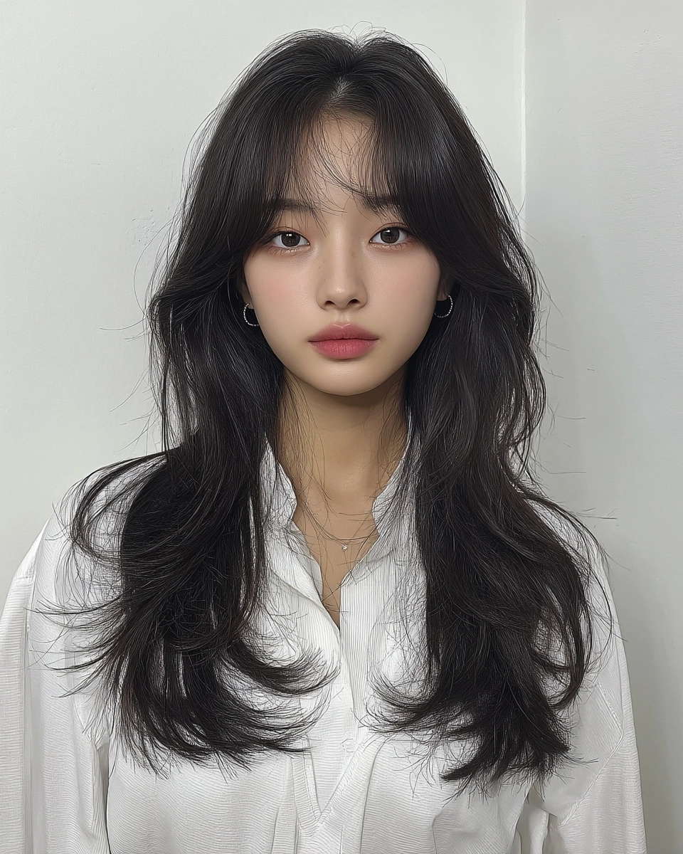 8 Elegant Long Layered Styles 2026 | Korea Hair Salon 8 elegant long layered styles Korea - Style 5 at Korea Hair Salon Seoul