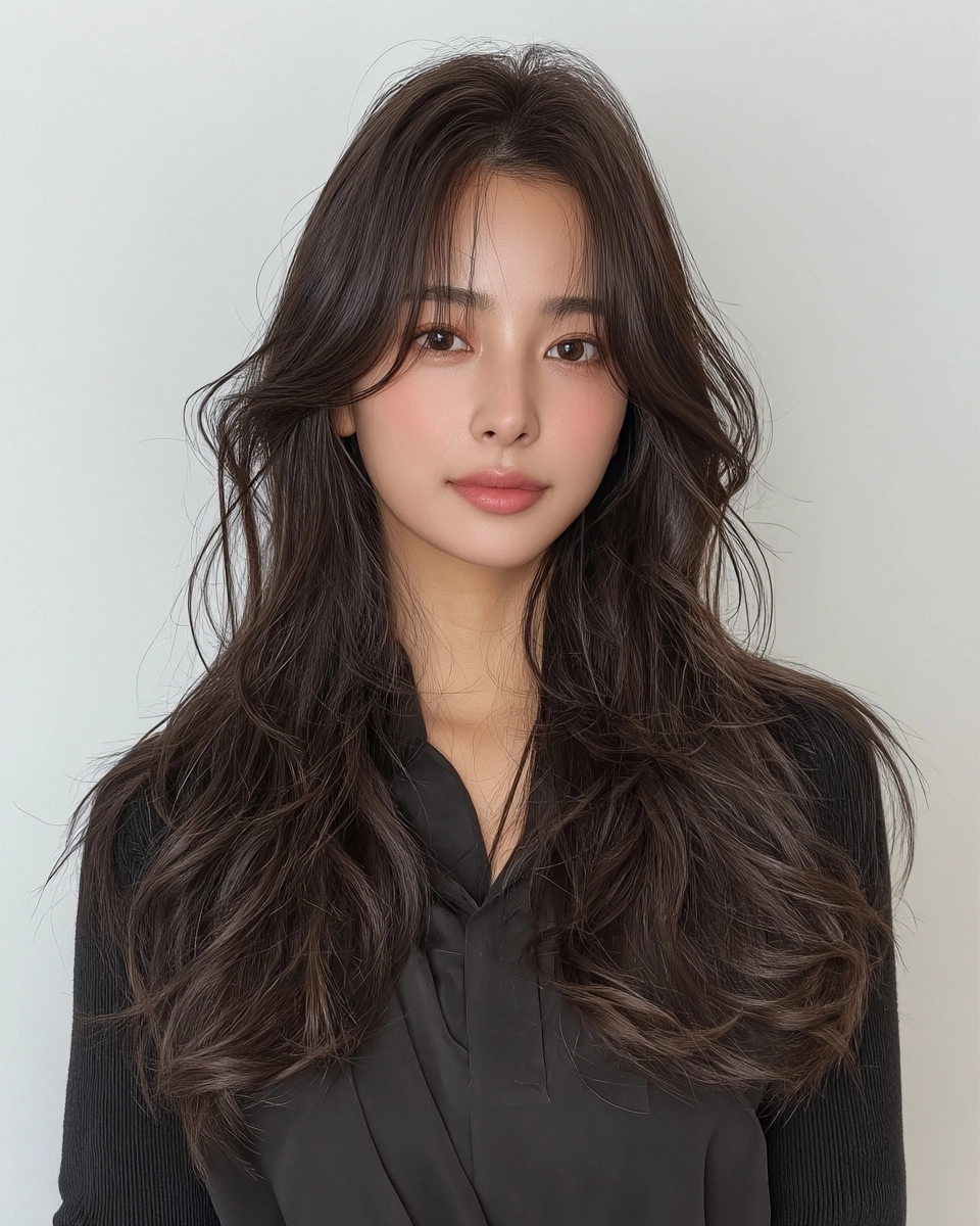 8 Elegant Soft Wave Hairstyles Korea | Korea Hair Salon 9 elegant soft wave hairstyles Korea - Style 6 at Korea Hair Salon Seoul