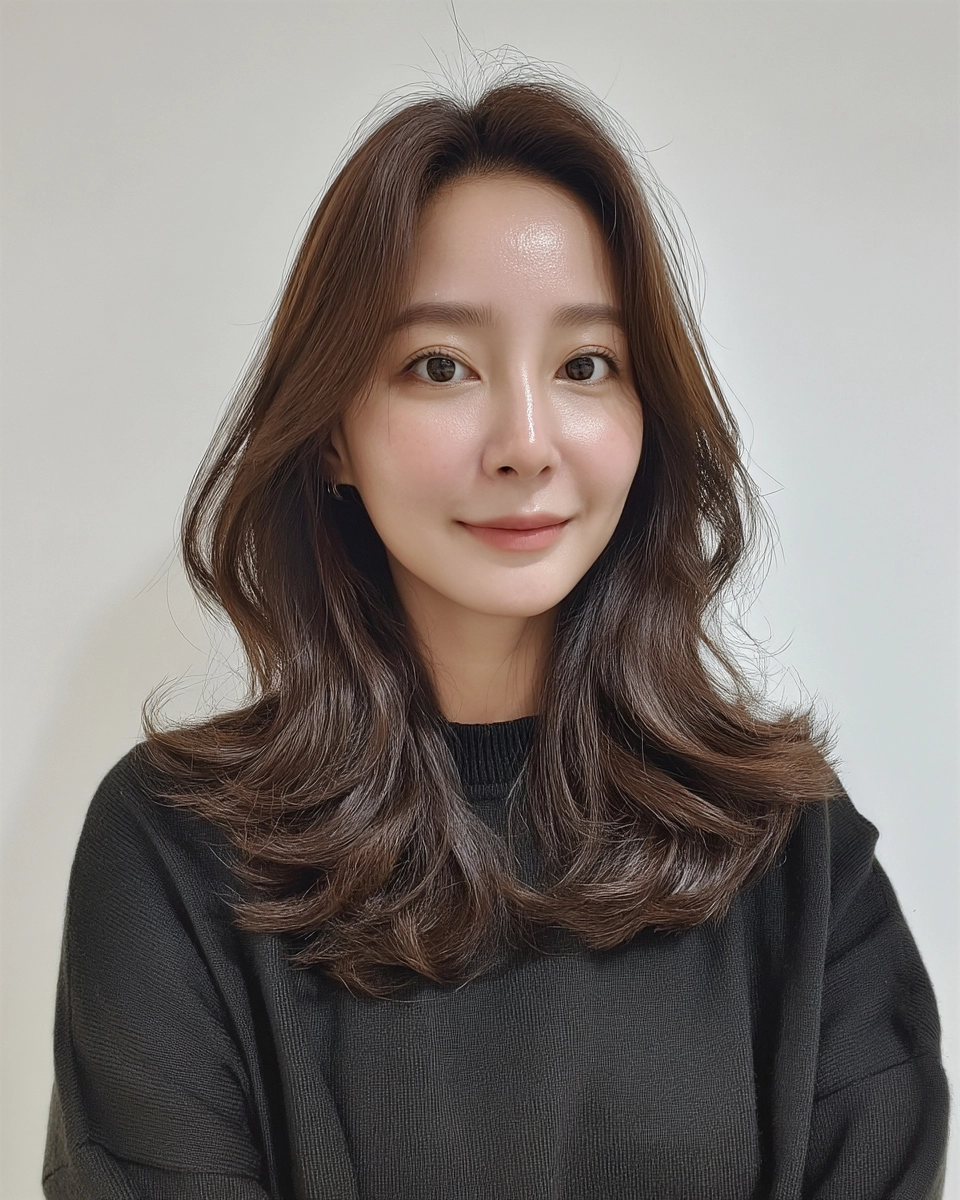 8 Elegant Soft Wave Styles 2026 | Korea Hair Salon 9 elegant soft wave styles 2026 - Style 6 at Korea Hair Salon Seoul
