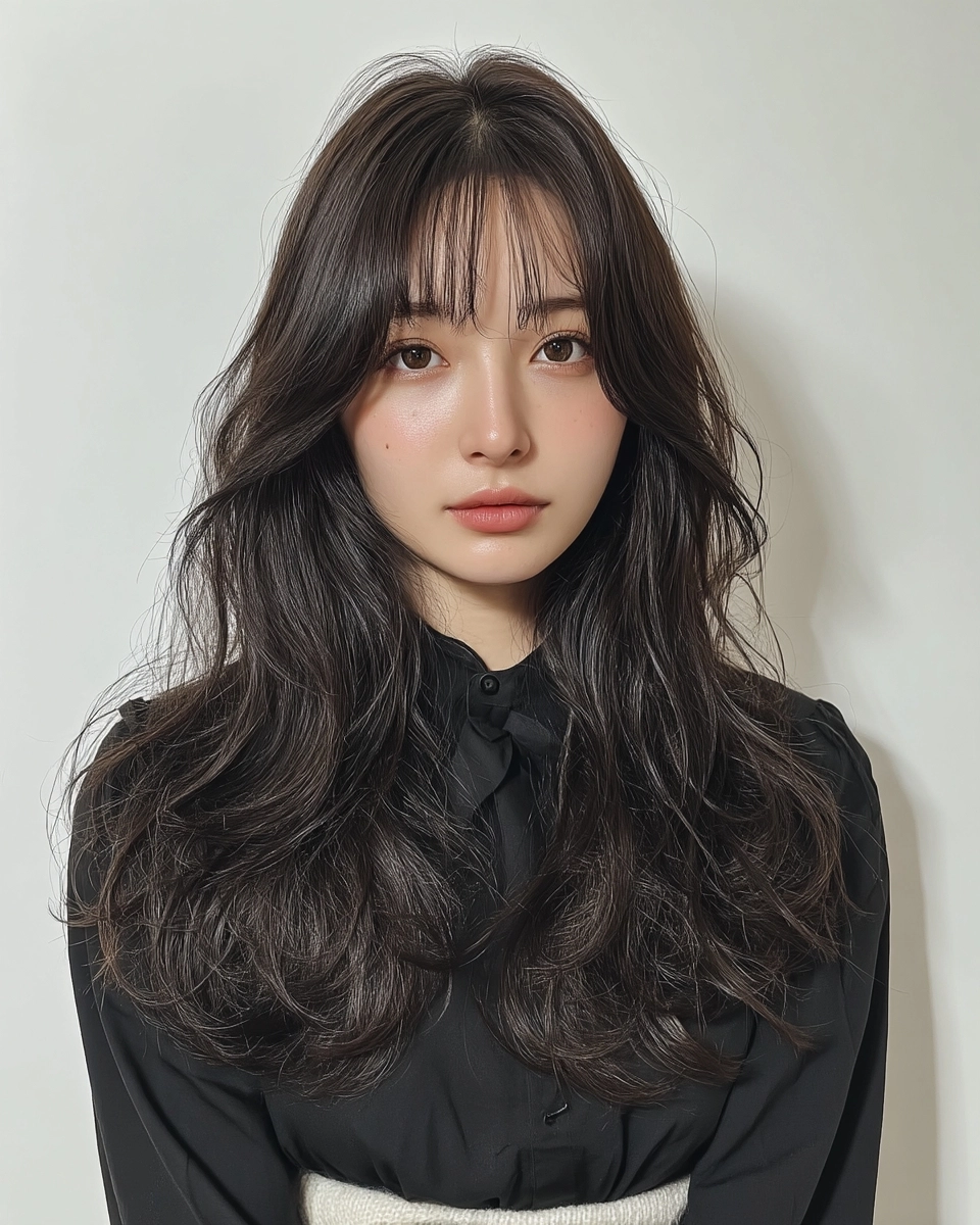 8 Elegant Wavy Hairstyles Seoul | Korea Hair Salon 7 elegant wavy hairstyles Seoul - Style 4 at Korea Hair Salon Seoul