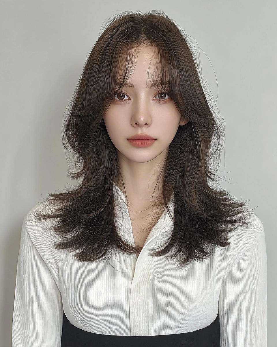 8 Gorgeous Soft Layered Waves Korea 2026 | Korea Hair Salon 7 soft layered waves Korea 2026 - Style 4 at Korea Hair Salon Seoul