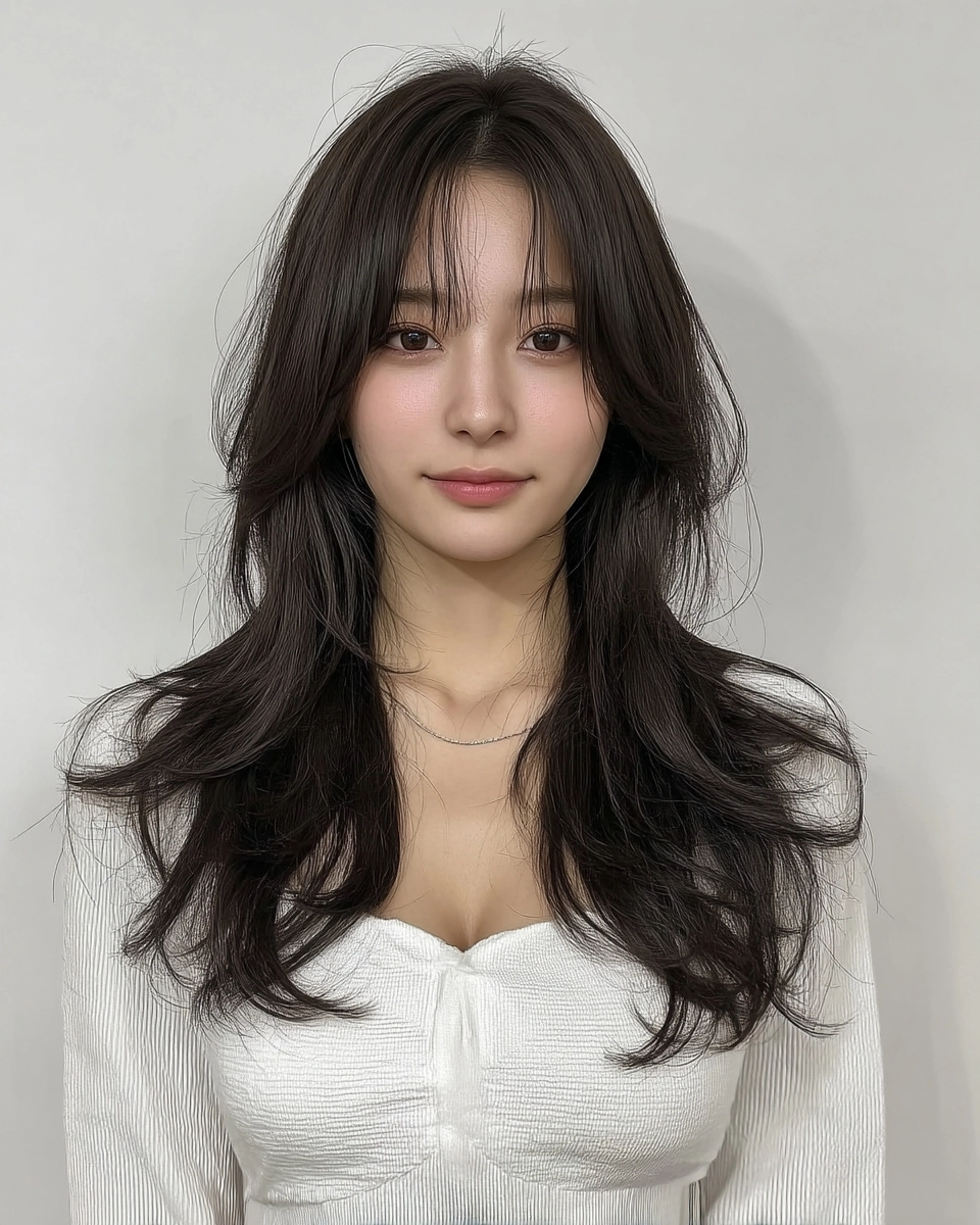 8 Gorgeous Soft Layered Waves Korea 2026 | Korea Hair Salon 8 soft layered waves Korea 2026 - Style 5 at Korea Hair Salon Seoul