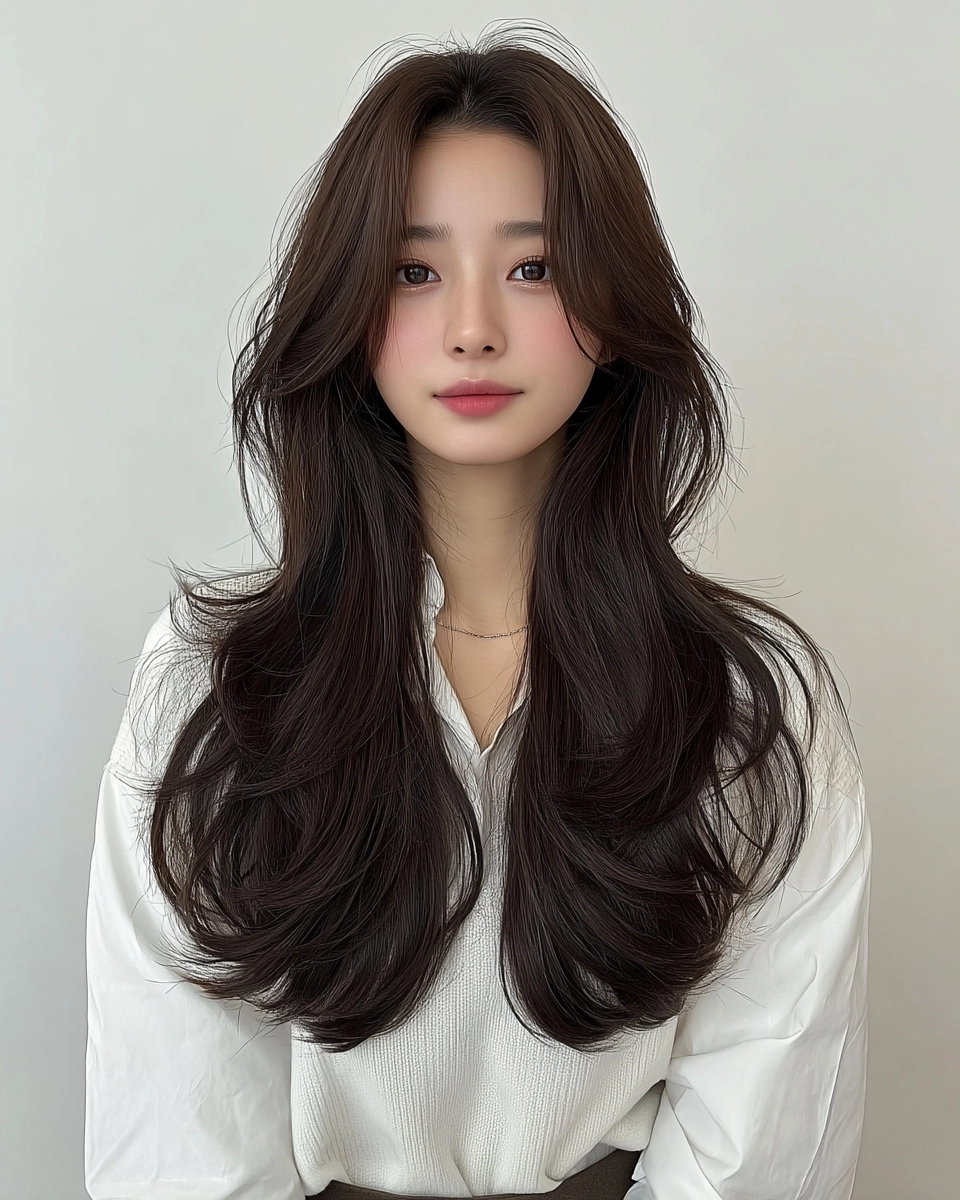 8 Gorgeous Soft Layered Waves Korea 2026 | Korea Hair Salon 9 soft layered waves Korea 2026 - Style 6 at Korea Hair Salon Seoul