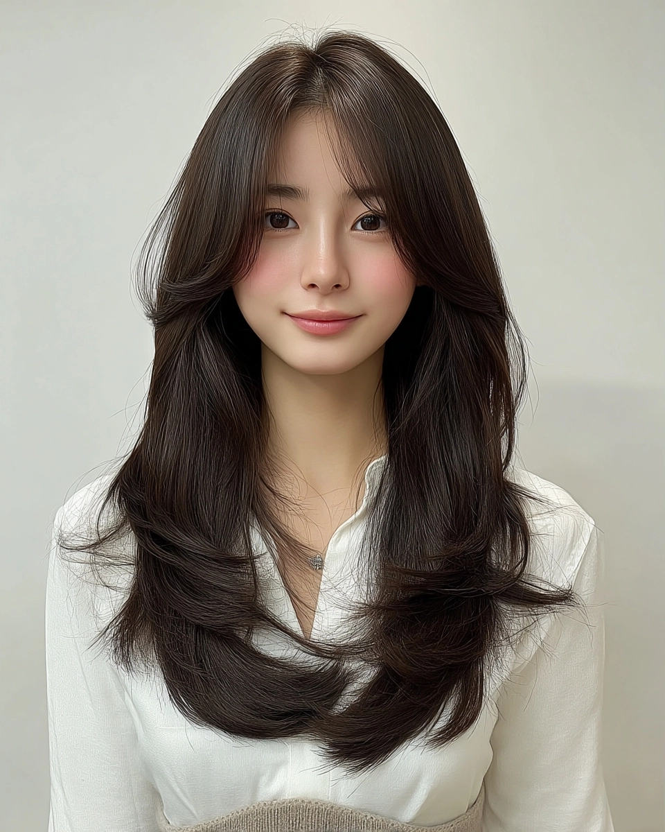 8 Gorgeous Soft Layered Waves Korea 2026 | Korea Hair Salon 10 soft layered waves Korea 2026 - Style 7 at Korea Hair Salon Seoul