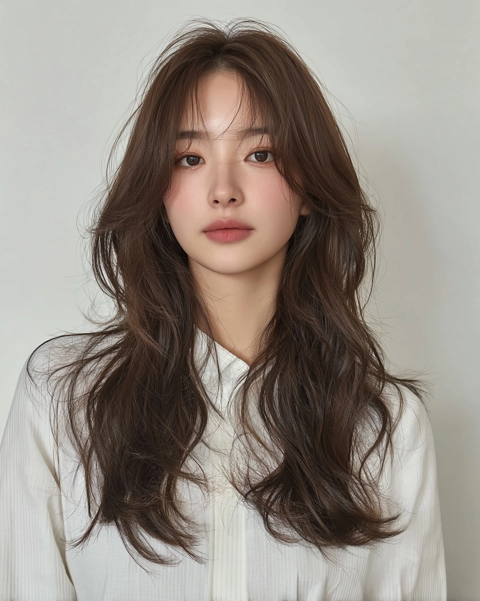 8 Hairstyles for Long Faces 2026 | Korea Hair Salon 4 hairstyles for long faces 2026 - Style 2 at Korea Hair Salon Seoul