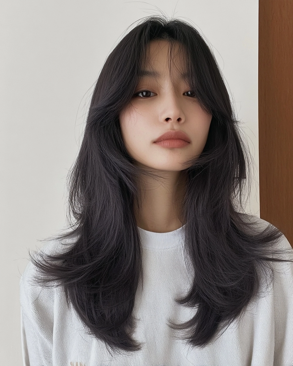 8 Hairstyles for Long Faces 2026 | Korea Hair Salon 7 hairstyles for long faces 2026 - Style 4 at Korea Hair Salon Seoul