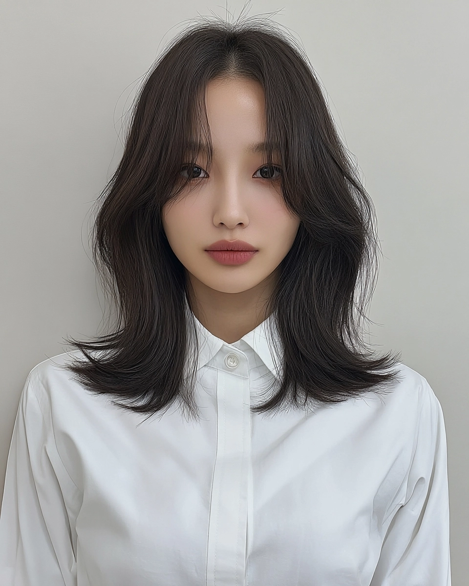 8 Hairstyles for Long Faces 2026 | Korea Hair Salon 8 hairstyles for long faces 2026 - Style 5 at Korea Hair Salon Seoul