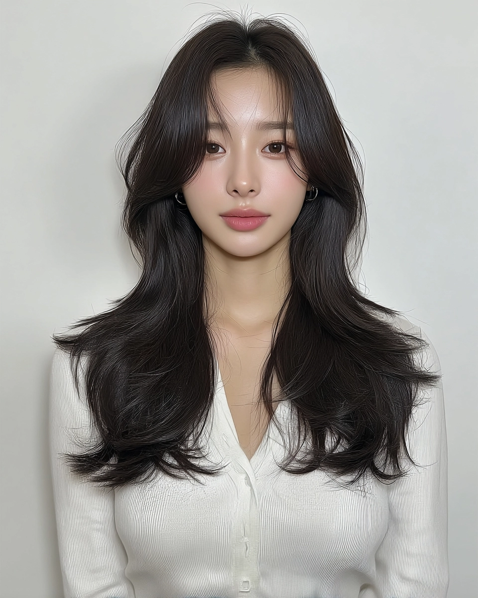 8 Hairstyles for Long Faces 2026 | Korea Hair Salon 9 hairstyles for long faces 2026 - Style 6 at Korea Hair Salon Seoul