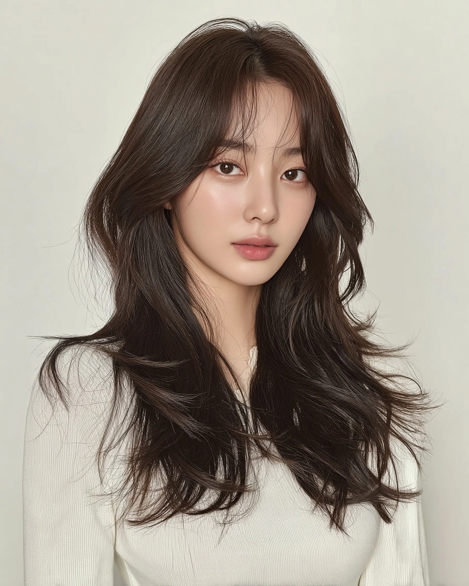 8 Hairstyles for Long Faces 2026 | Korea Hair Salon 9 hairstyles for long faces 2026 - Style 6 at Korea Hair Salon Seoul