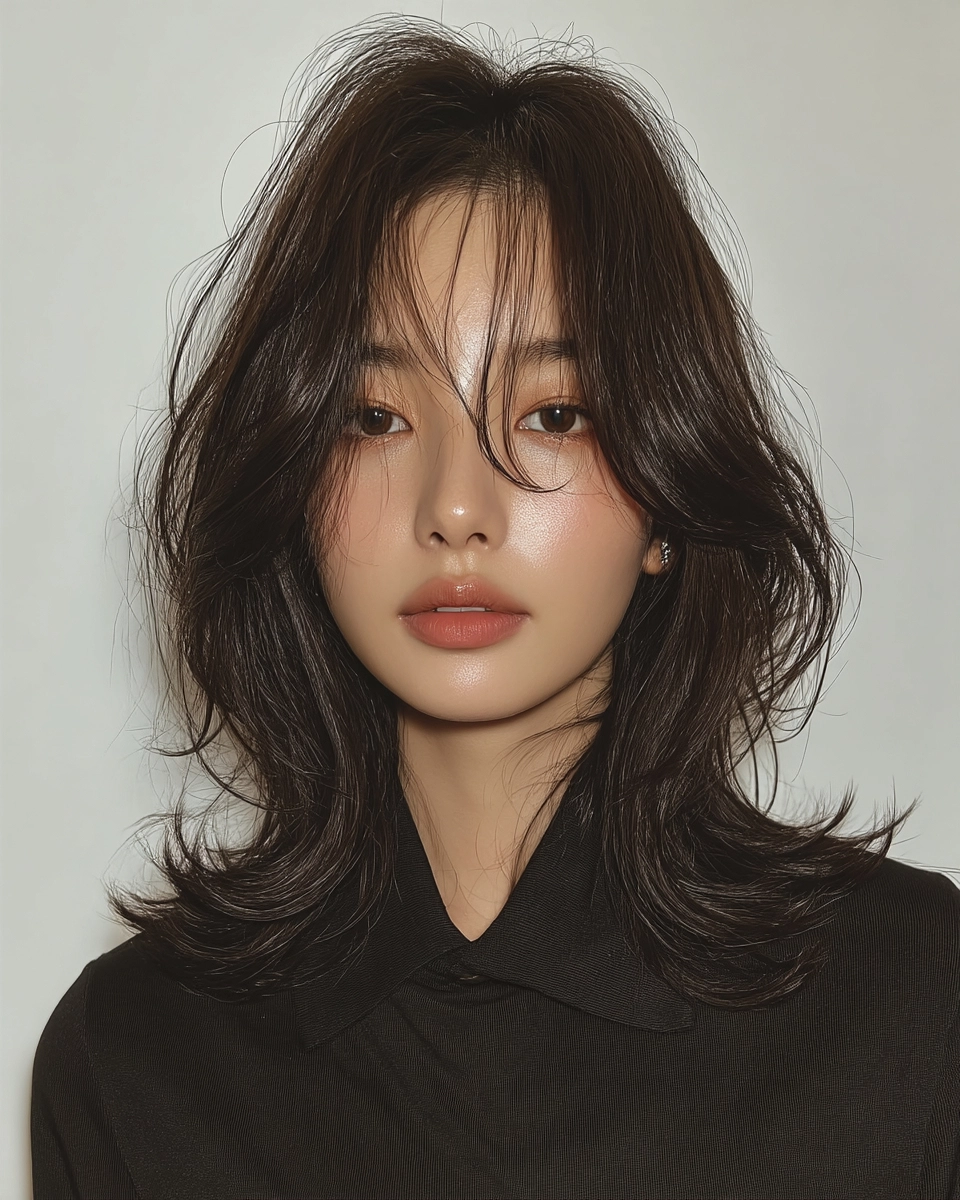 8 Hairstyles for Long Faces 2026 | Korea Hair Salon 10 hairstyles for long faces 2026 - Style 7 at Korea Hair Salon Seoul