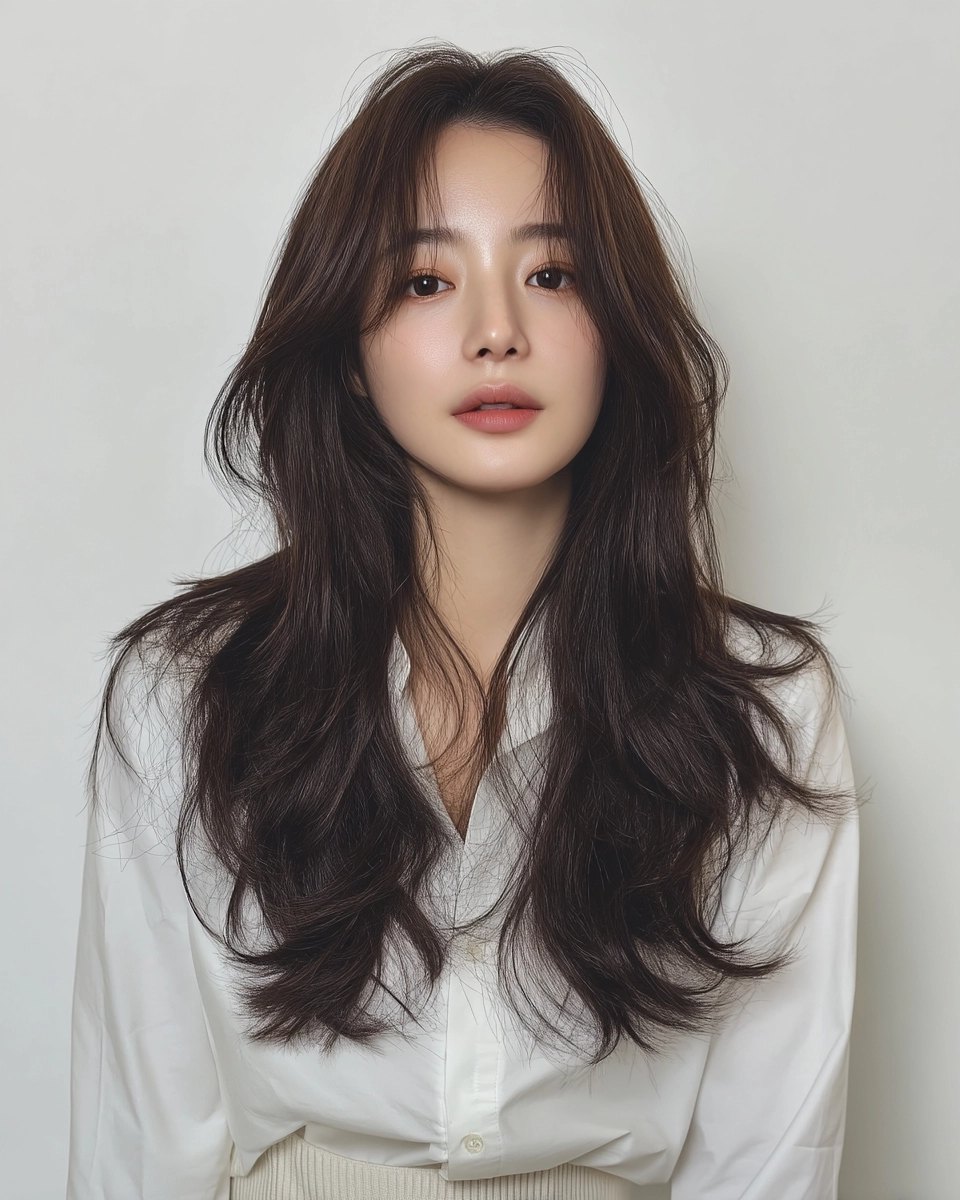 8 Hairstyles for Long Faces in Seoul | Korea Hair Salon 3 hairstyles for long faces in Seoul - Style 1 at Korea Hair Salon Seoul