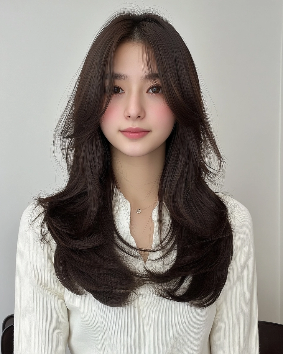 8 Layered Haircuts Seoul 2026 | Korea Hair Salon 3 layered haircuts Seoul 2026 - Style 1 at Korea Hair Salon Seoul