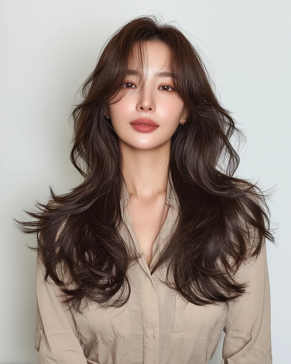 8 Layered Haircuts Seoul 2026 | Korea Hair Salon 7 layered haircuts Seoul 2026 - Style 4 at Korea Hair Salon Seoul
