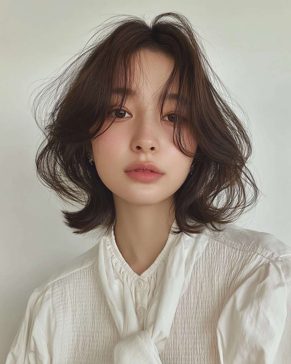 8 Layered Medium Haircuts Seoul | Korea Hair Salon 3 layered medium haircuts Seoul - Style 1 at Korea Hair Salon Seoul