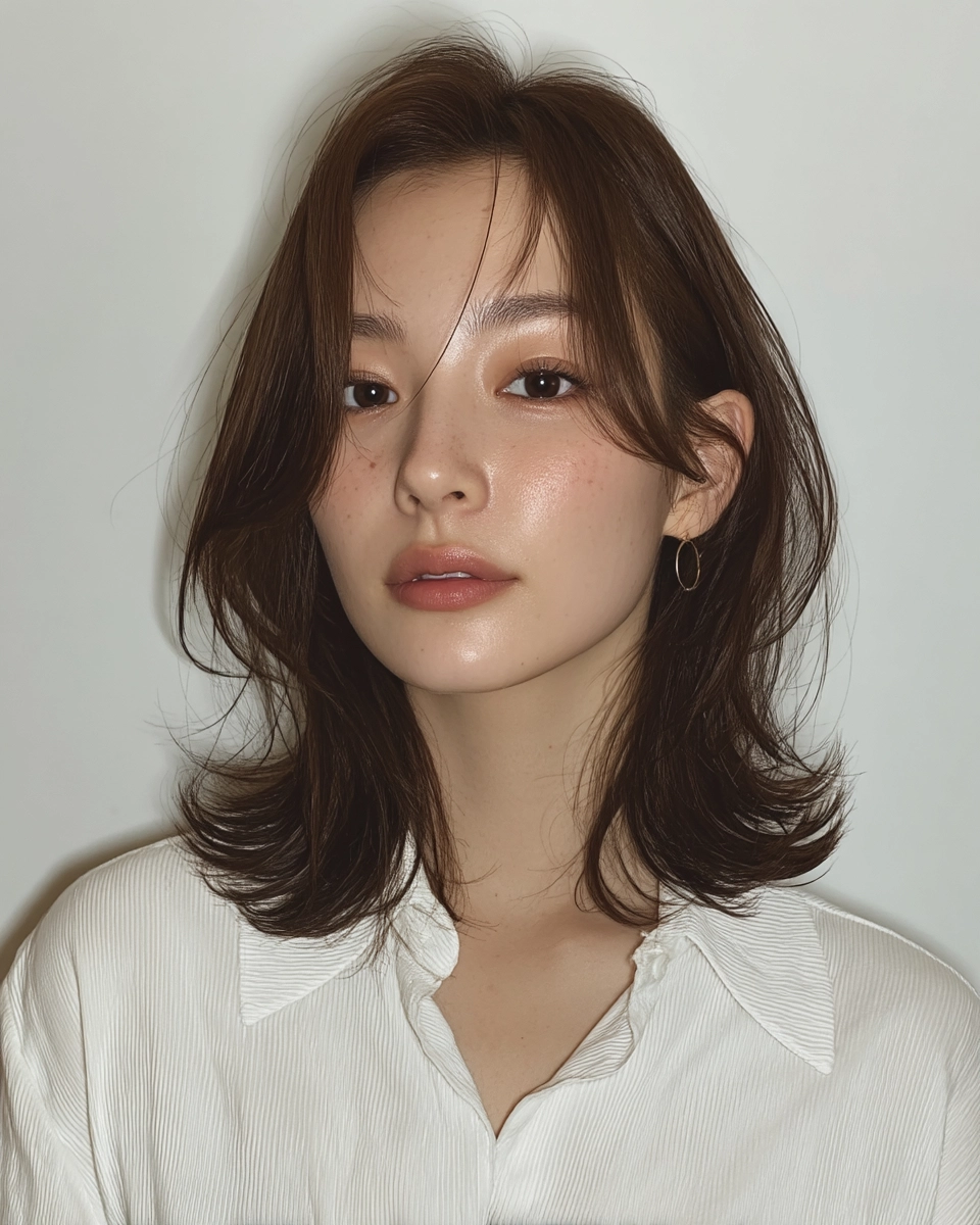 8 Layered Medium Haircuts Seoul | Korea Hair Salon 4 layered medium haircuts Seoul - Style 2 at Korea Hair Salon Seoul