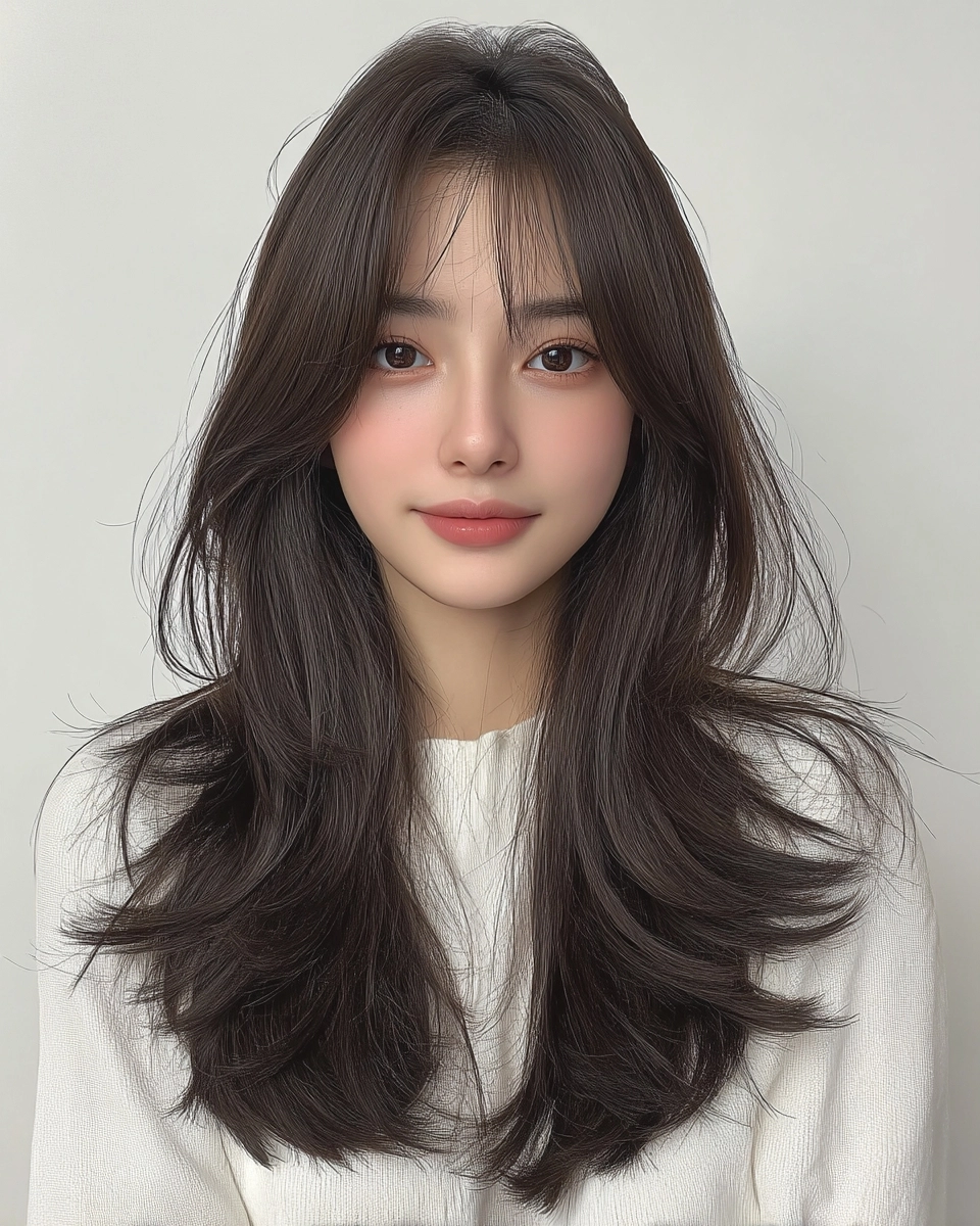 8 Layered Medium Haircuts Seoul | Korea Hair Salon 5 layered medium haircuts Seoul - Style 3 at Korea Hair Salon Seoul