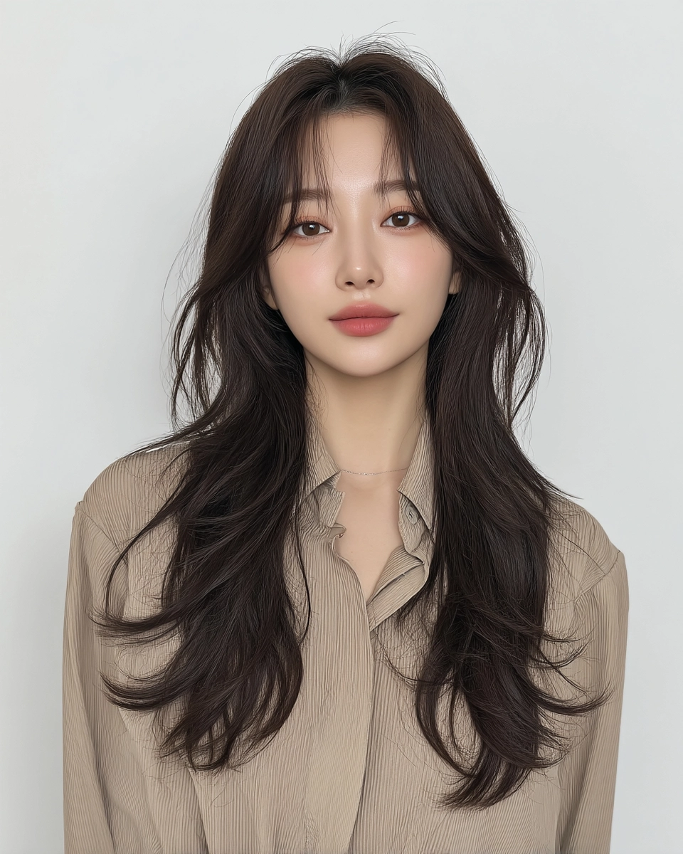 8 Layered Medium Haircuts Seoul | Korea Hair Salon 7 layered medium haircuts Seoul - Style 4 at Korea Hair Salon Seoul