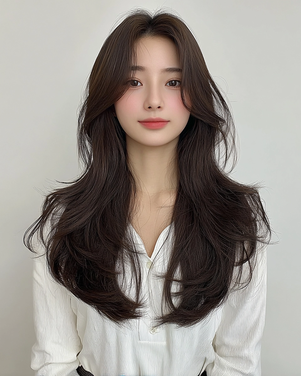 8 Layered Medium Haircuts Seoul | Korea Hair Salon 8 layered medium haircuts Seoul - Style 5 at Korea Hair Salon Seoul