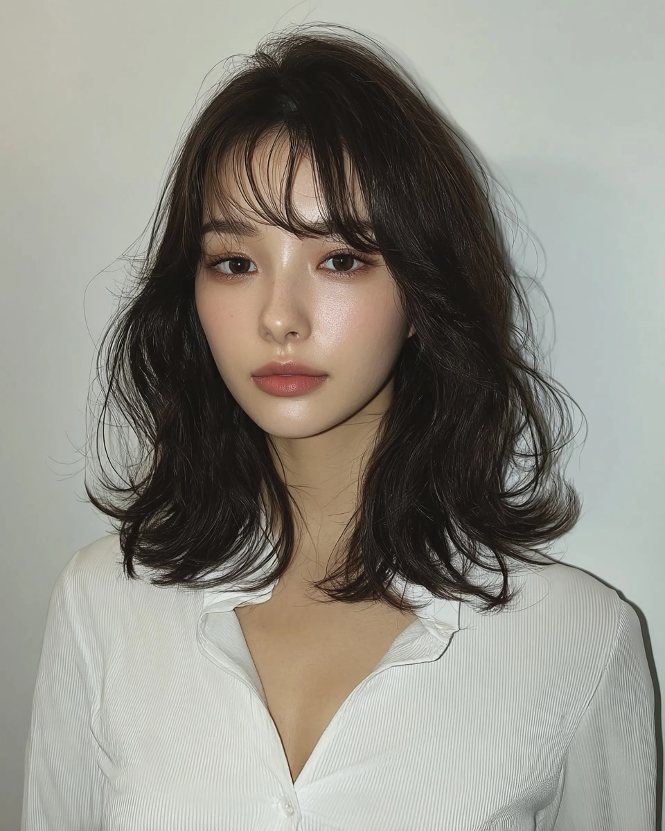 8 Soft Wave Perm Styles 2026 | Korea Hair Salon 4 soft wave perm Korea 2026 - Style 2 at Korea Hair Salon Seoul