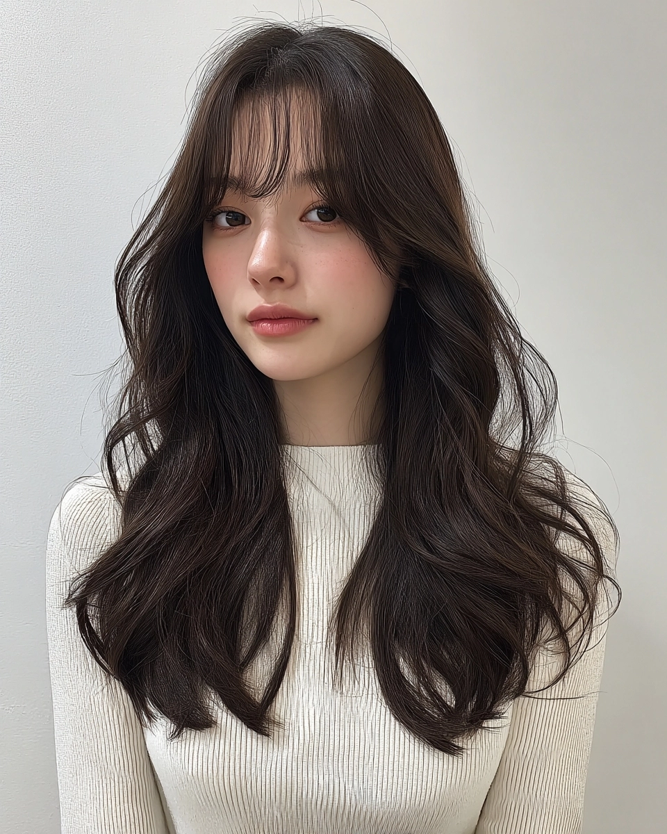 8 Soft Wave Perm Styles 2026 | Korea Hair Salon 4 soft wave perm Korea 2026 - Style 2 at Korea Hair Salon Seoul