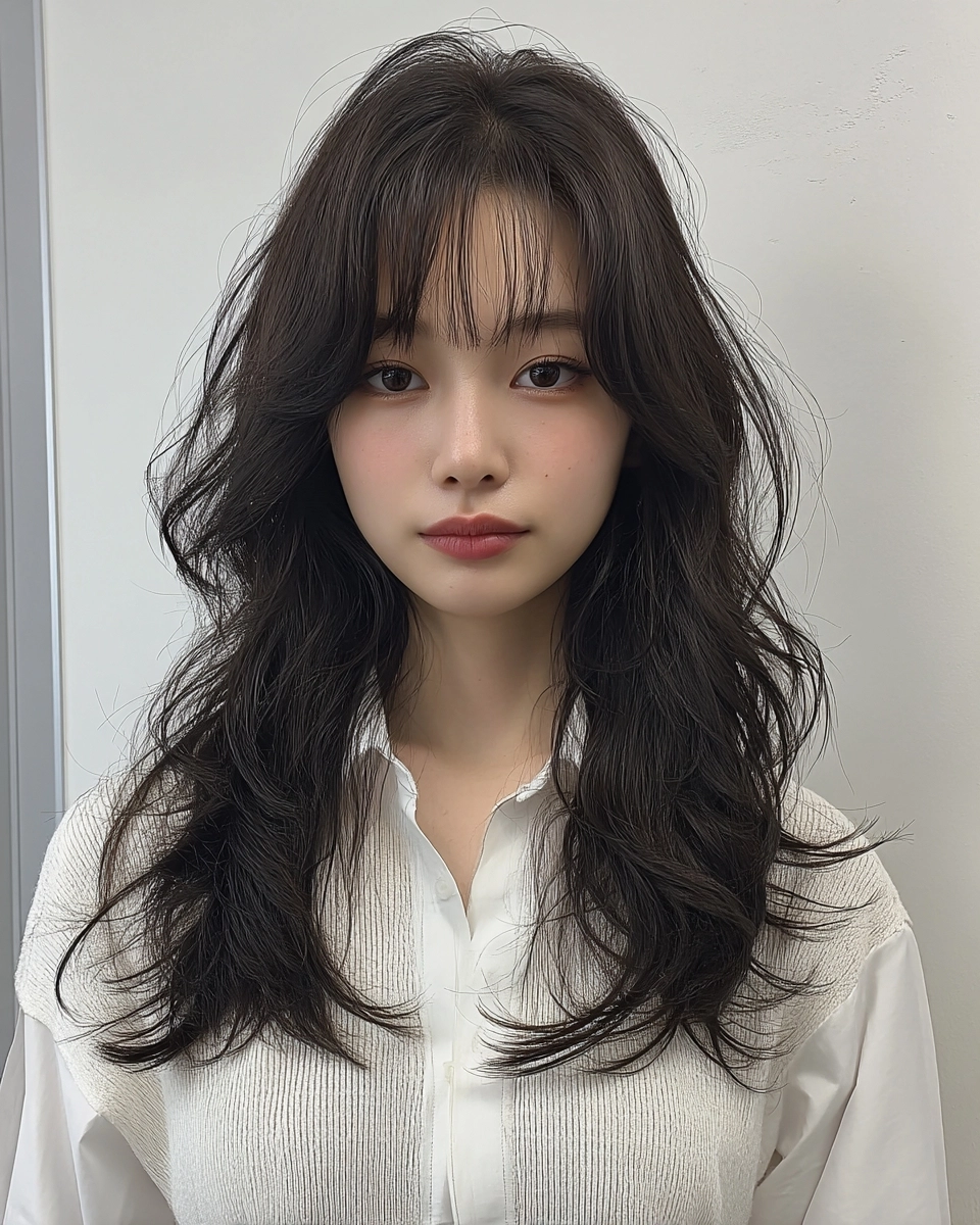 8 Soft Wave Perm Styles 2026 | Korea Hair Salon 11 soft wave perm Korea 2026 - Style 8 at Korea Hair Salon Seoul
