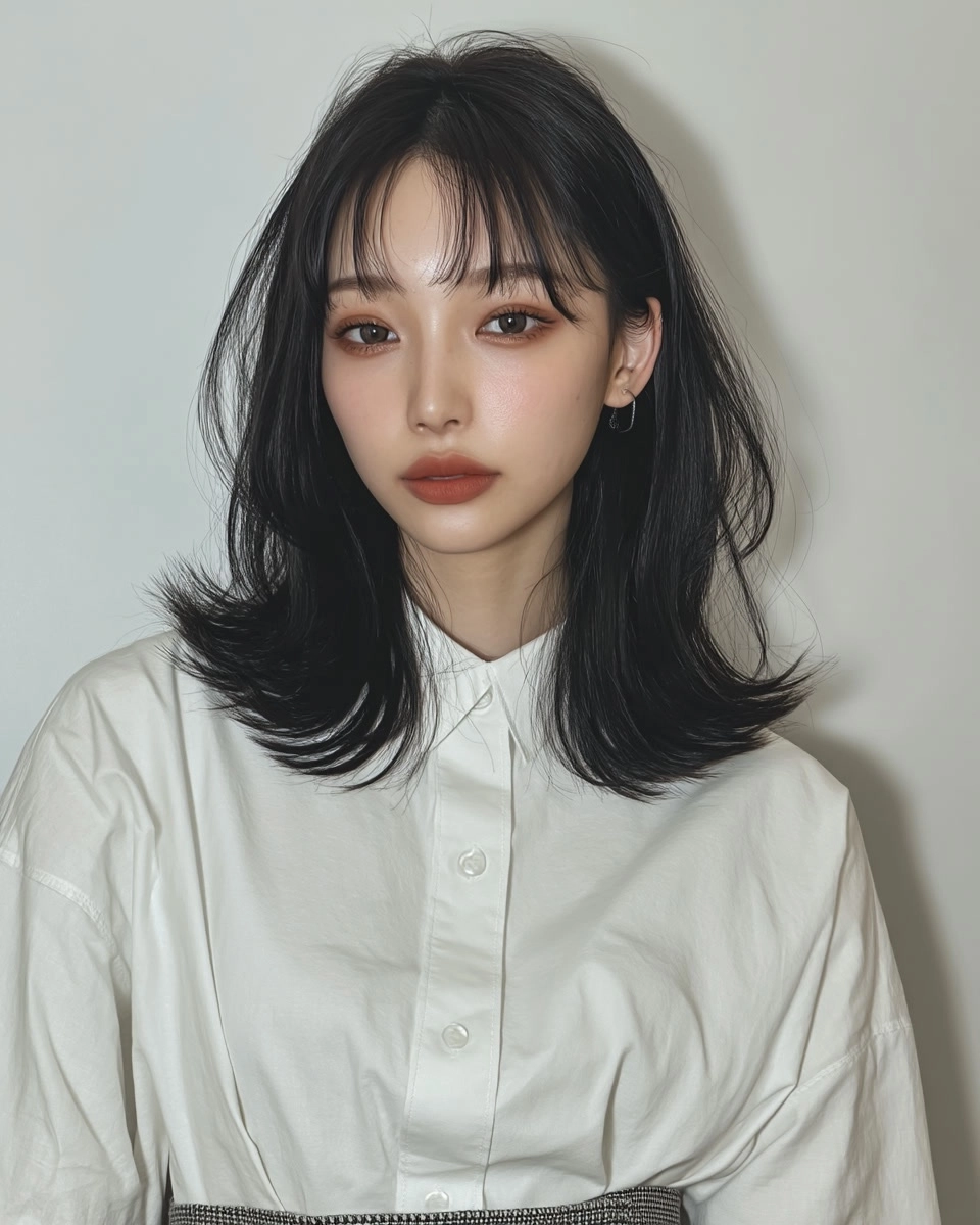 8 Stunning Face-Framing Layers 2026 | Korea Hair Salon 4 face-framing layers Seoul 2026 - Style 2 at Korea Hair Salon Seoul