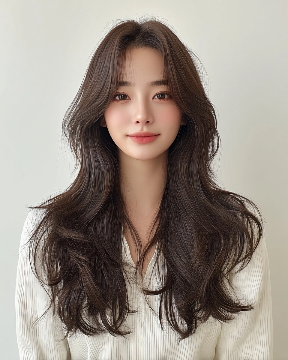 8 Stunning Layered Waves Seoul 2026 | Korea Hair Salon 5 layered waves Seoul 2026 - Style 3 at Korea Hair Salon Seoul
