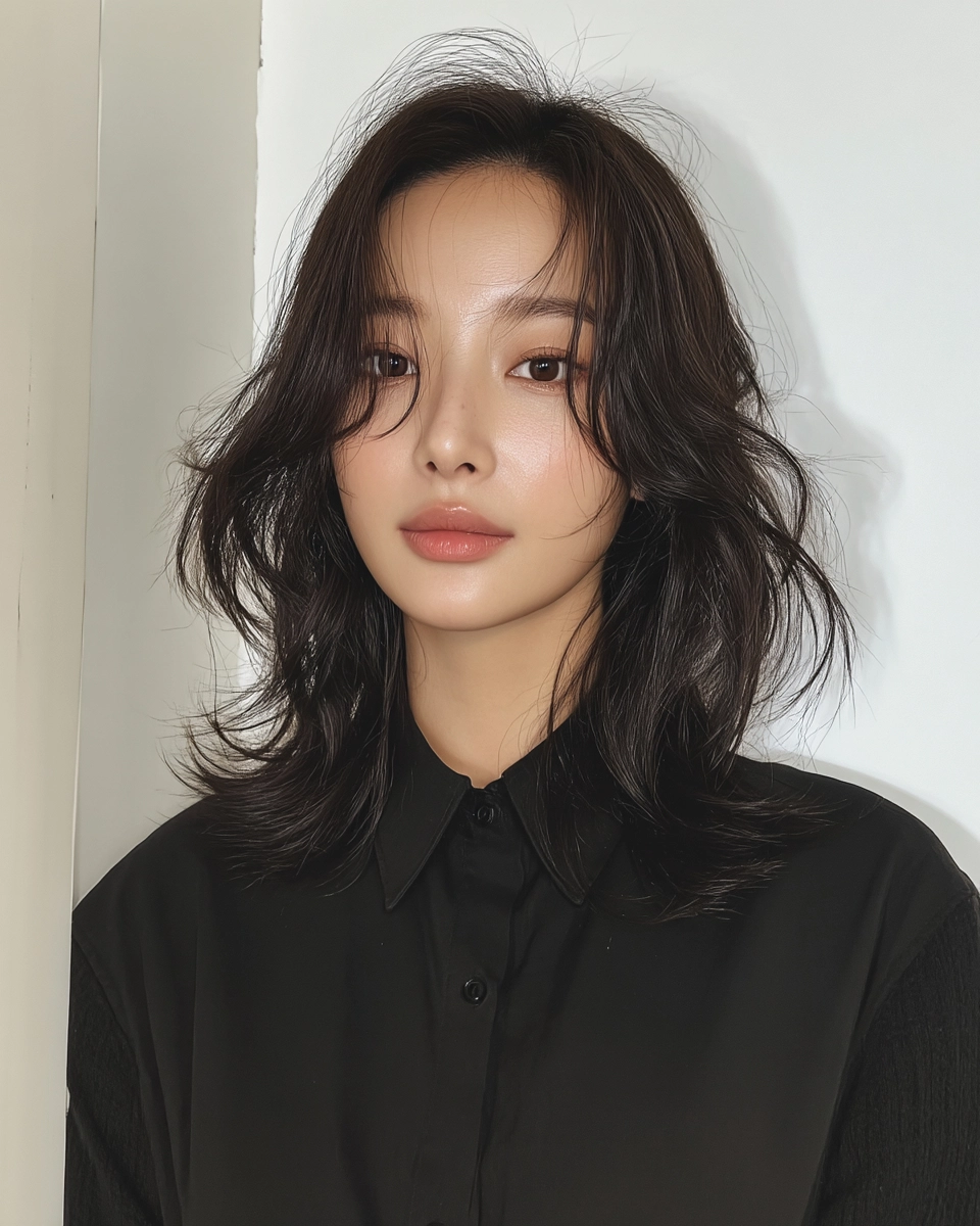 8 Stunning Layered Waves Seoul 2026 | Korea Hair Salon 7 layered waves Seoul 2026 - Style 4 at Korea Hair Salon Seoul