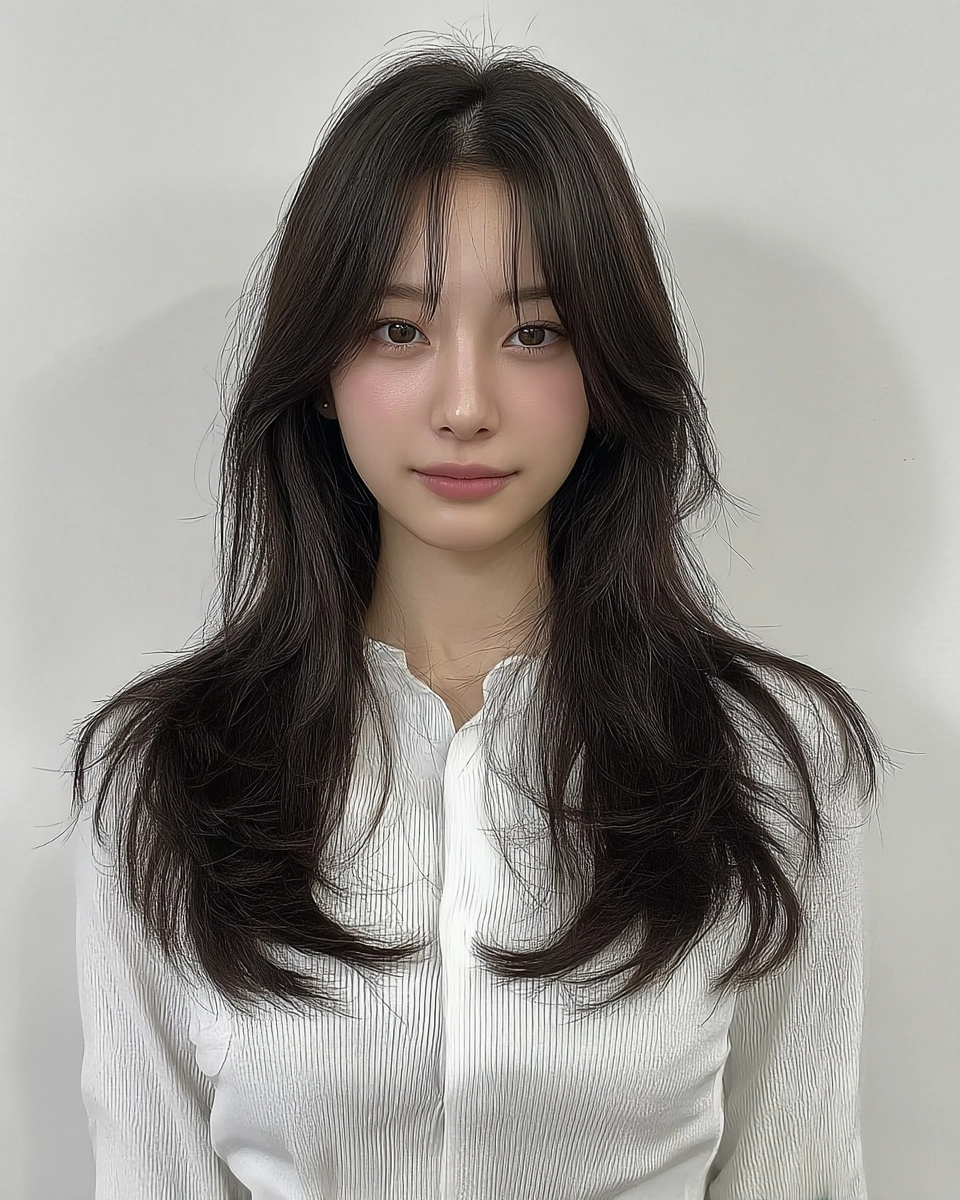 8 Stunning Layered Waves Seoul 2026 | Korea Hair Salon 11 layered waves Seoul 2026 - Style 8 at Korea Hair Salon Seoul