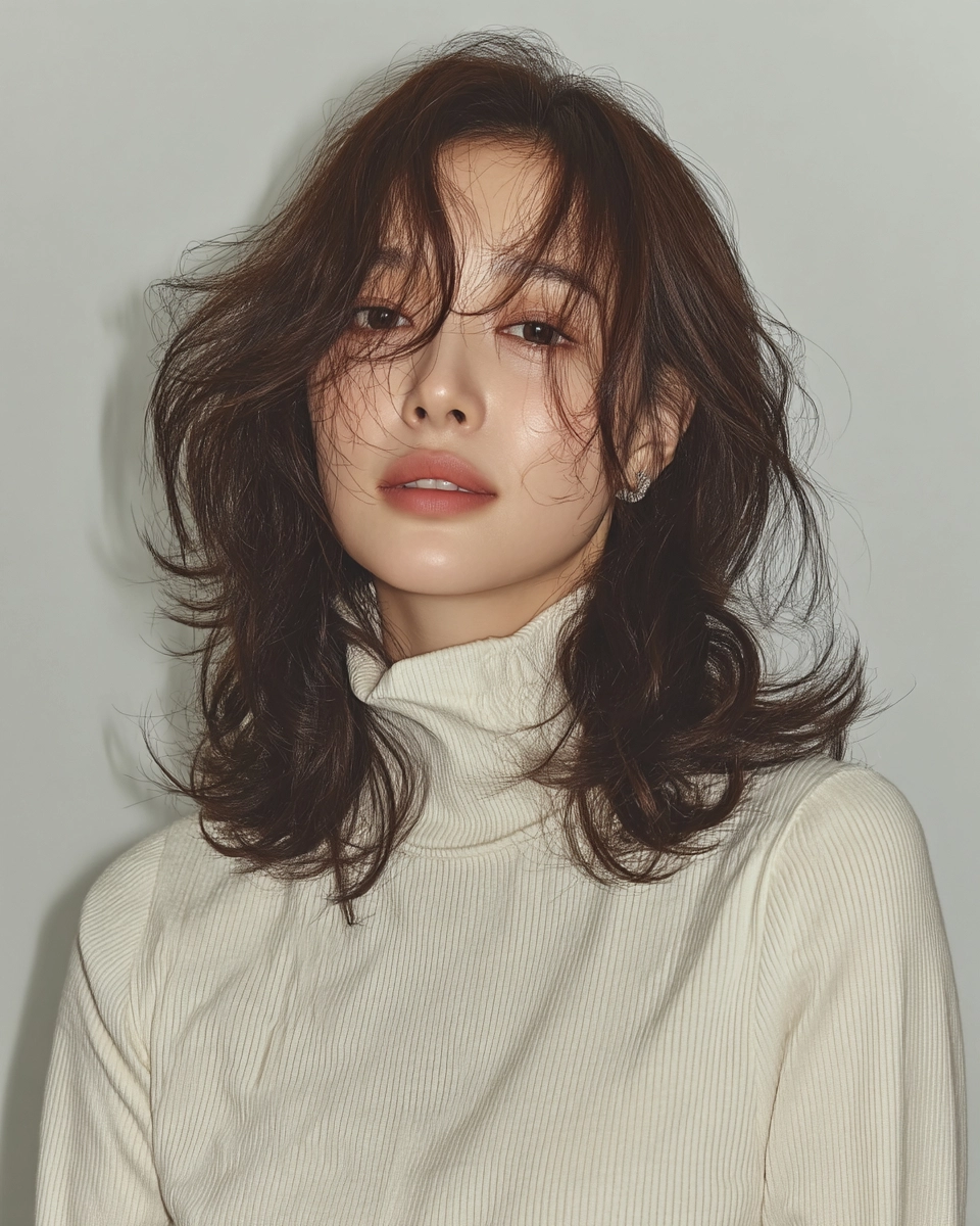 8 Stunning Soft Wave Perms Korea 2026 | Korea Hair Salon 9 soft wave perm Korea - Style 6 at Korea Hair Salon Seoul