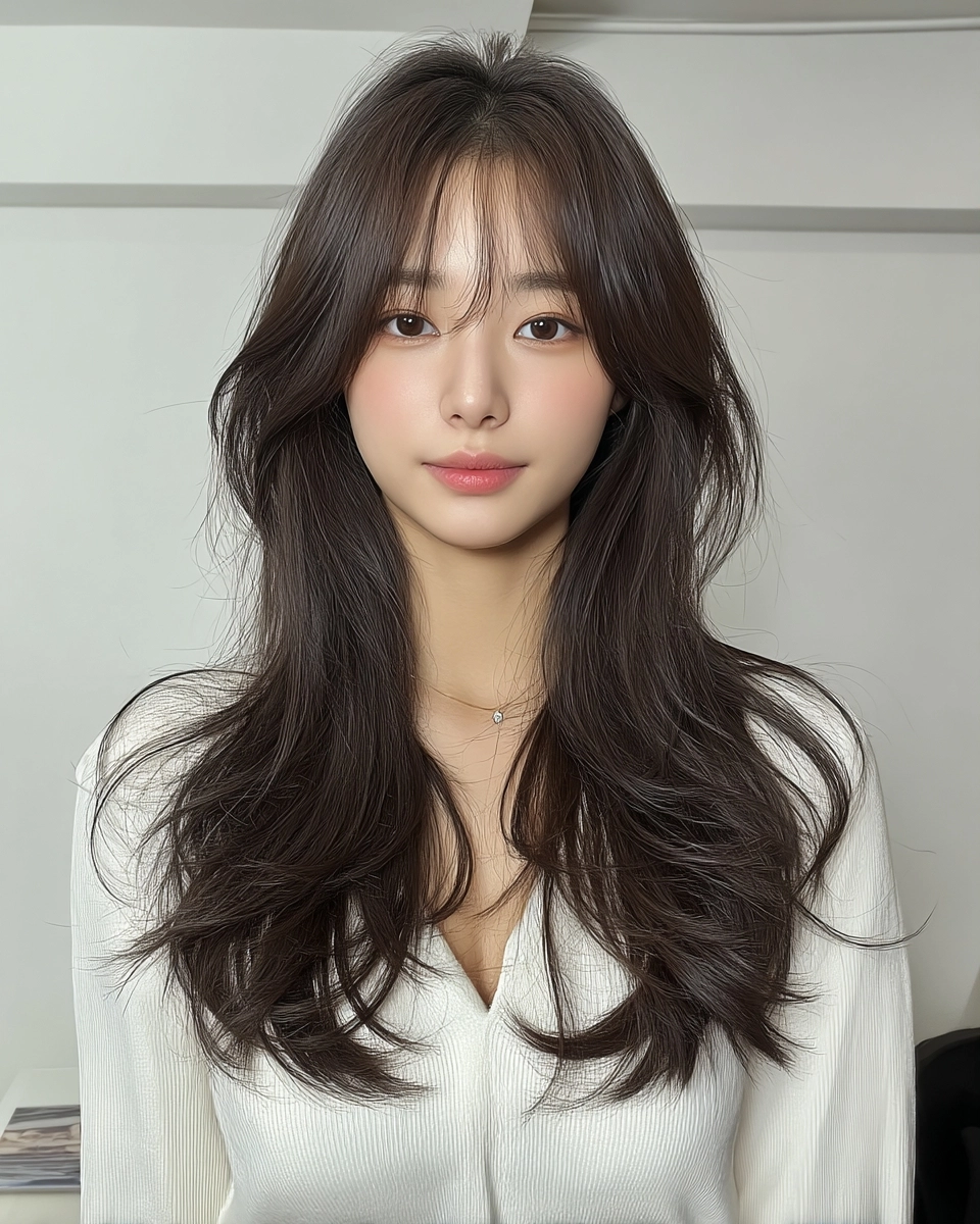 8 Stunning Styles for Round Faces 2026 | Korea Hair Salon 11 styles for round faces 2026 - Style 8 at Korea Hair Salon Seoul