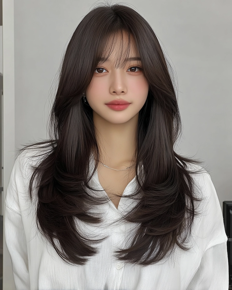 8 Stunning Voluminous Layers Seoul | Korea Hair Salon 3 voluminous layers Seoul - Style 1 at Korea Hair Salon Seoul