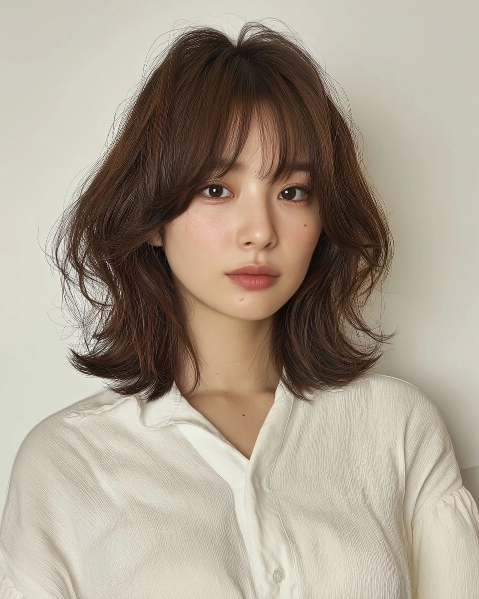 8 Trendy Soft Wave Perms 2026 | Korea Hair Salon 11 soft wave perm Korea 2026 - Style 8 at Korea Hair Salon Seoul
