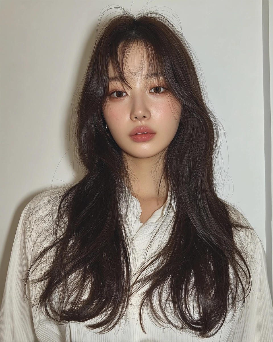 8 Trendy Wavy Layers Seoul 2026 | Korea Hair Salon 5 trendy wavy layers Seoul 2026 - Style 3 at Korea Hair Salon Seoul