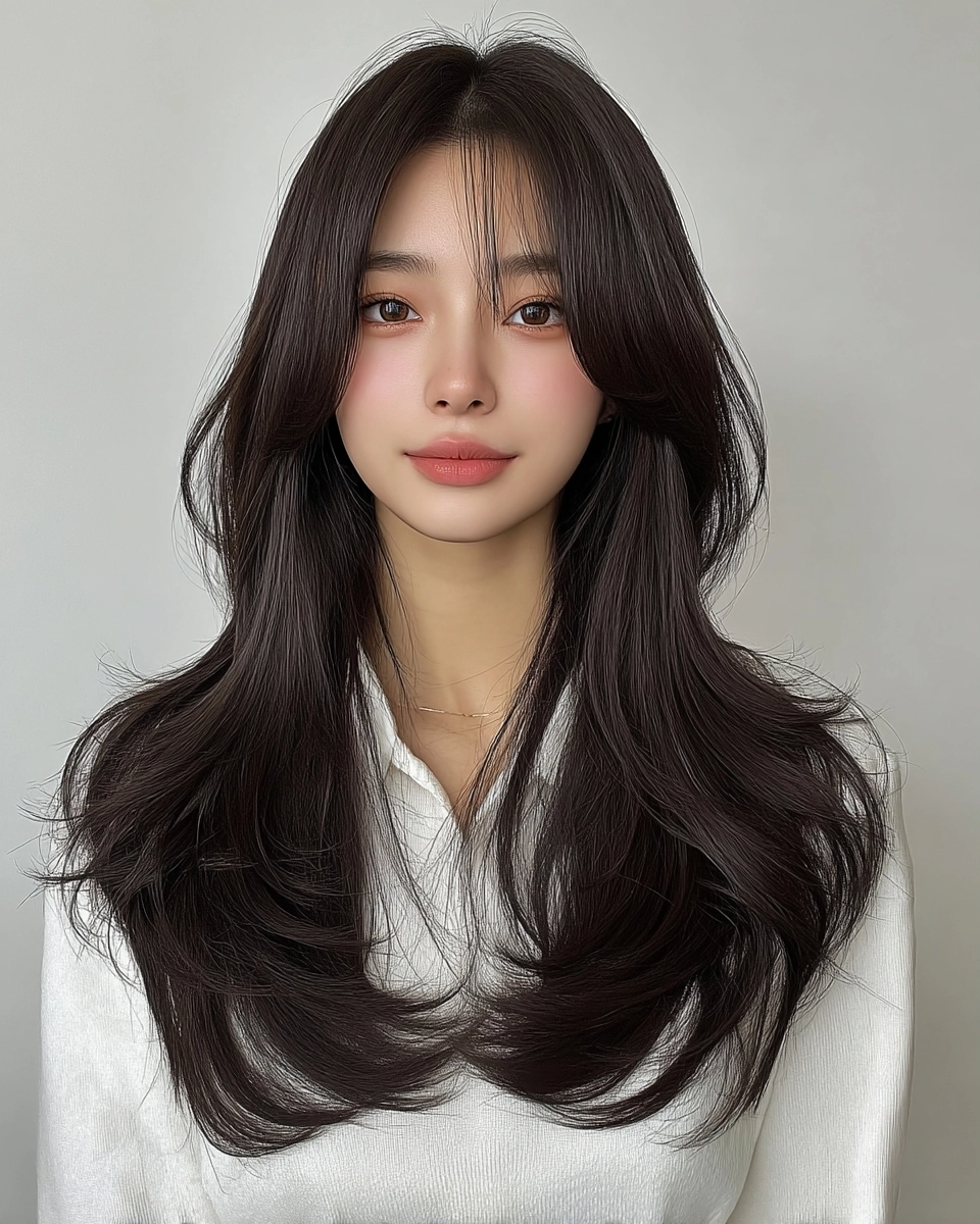 8 Voluminous Layered Hairstyles Seoul | Korea Hair Salon 5 voluminous layered hairstyles Seoul - Style 3 at Korea Hair Salon Seoul