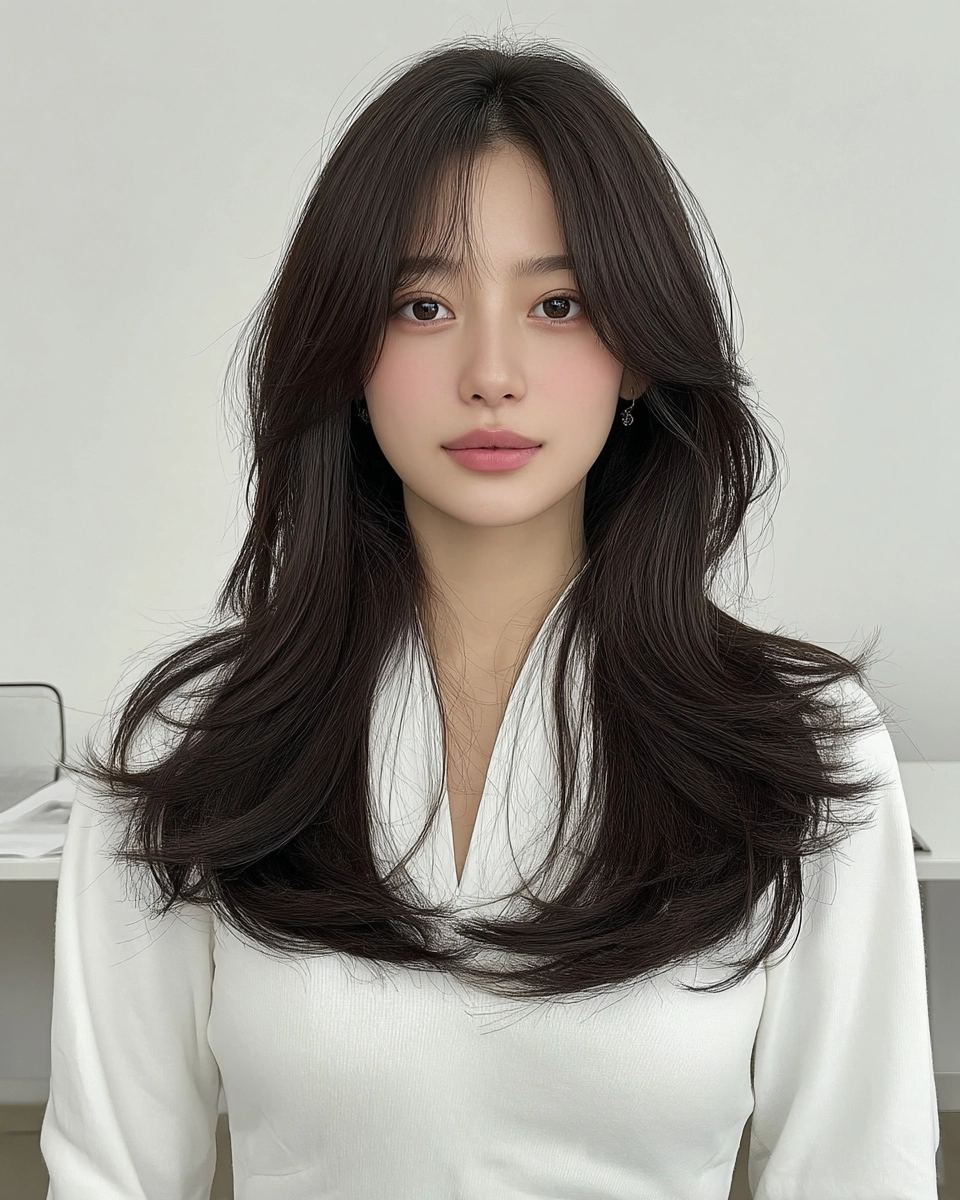 8 Voluminous Layered Styles for 2026 | Korea Hair Salon 3 voluminous layered styles 2026 - Style 1 at Korea Hair Salon Seoul