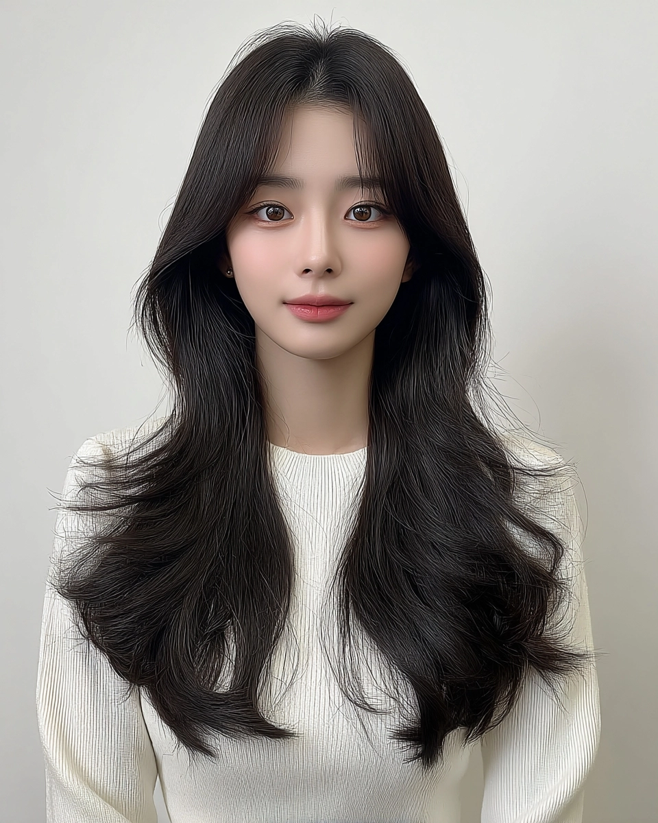8 Voluminous Layered Styles for 2026 | Korea Hair Salon 4 voluminous layered styles 2026 - Style 2 at Korea Hair Salon Seoul