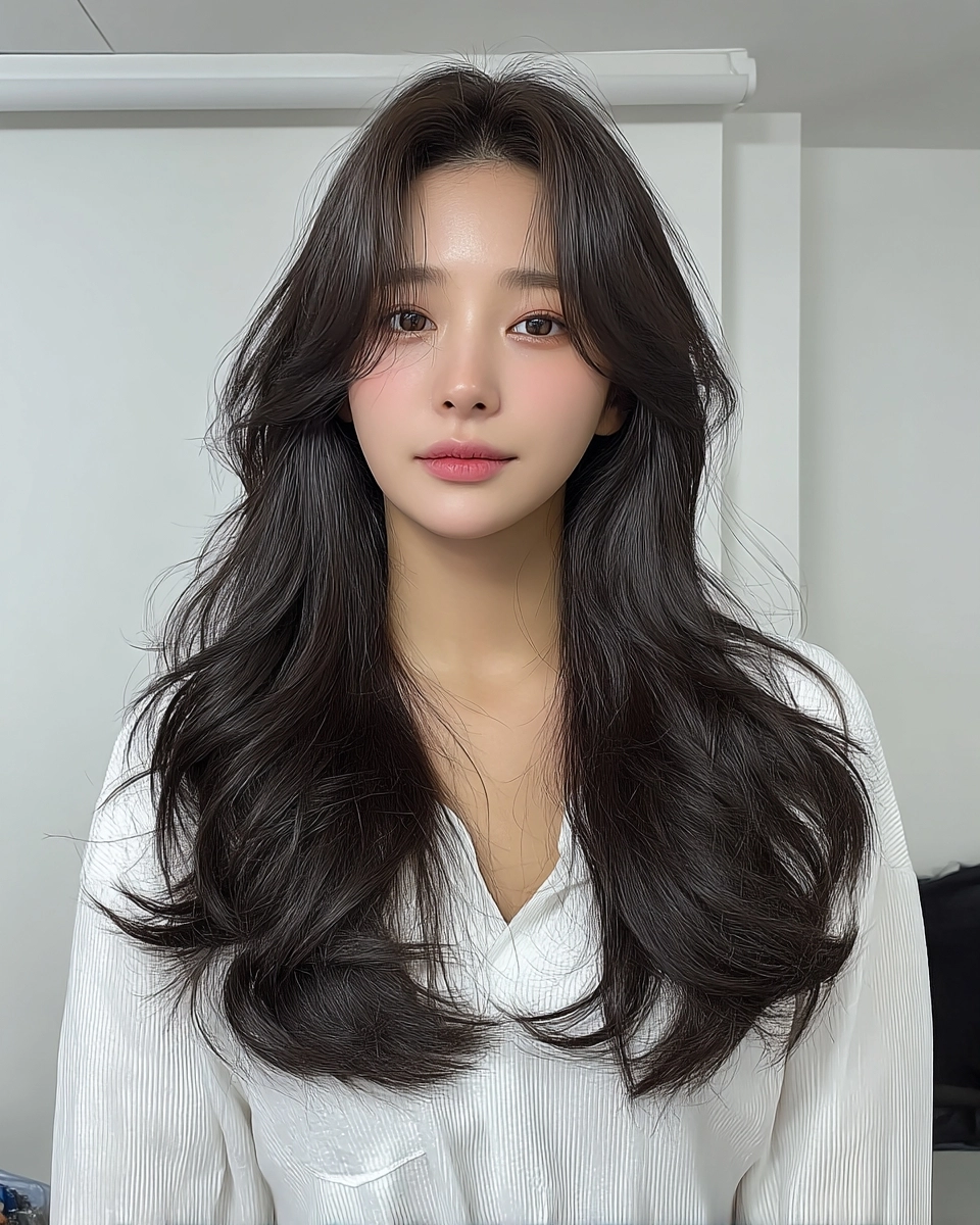 8 Voluminous Layered Styles for 2026 | Korea Hair Salon 7 voluminous layered styles 2026 - Style 4 at Korea Hair Salon Seoul