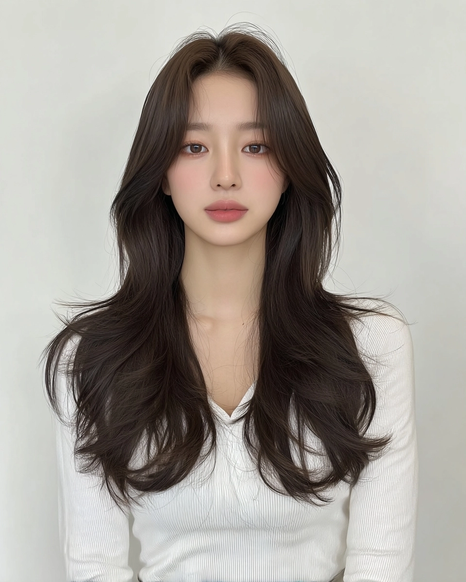 8 Voluminous Layered Styles Seoul | Korea Hair Salon 4 voluminous layered styles Seoul - Style 2 at Korea Hair Salon Seoul