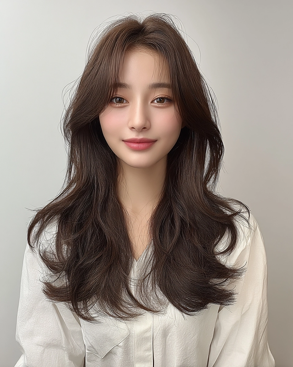 8 Voluminous Layered Styles Seoul | Korea Hair Salon 7 voluminous layered styles Seoul - Style 4 at Korea Hair Salon Seoul