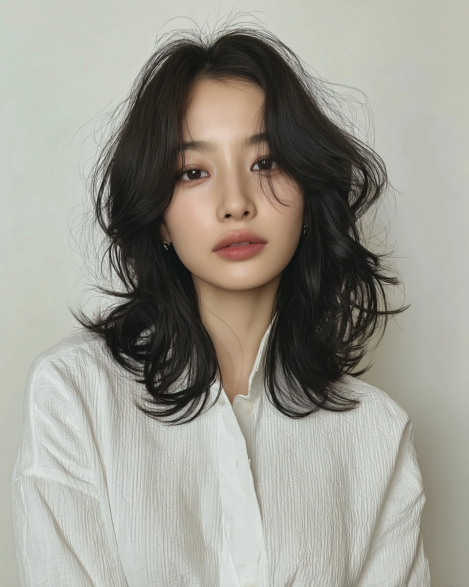 8 Wavy Layered Styles 2026 | Korea Hair Salon 5 wavy layered styles 2026 - Style 3 at Korea Hair Salon Seoul