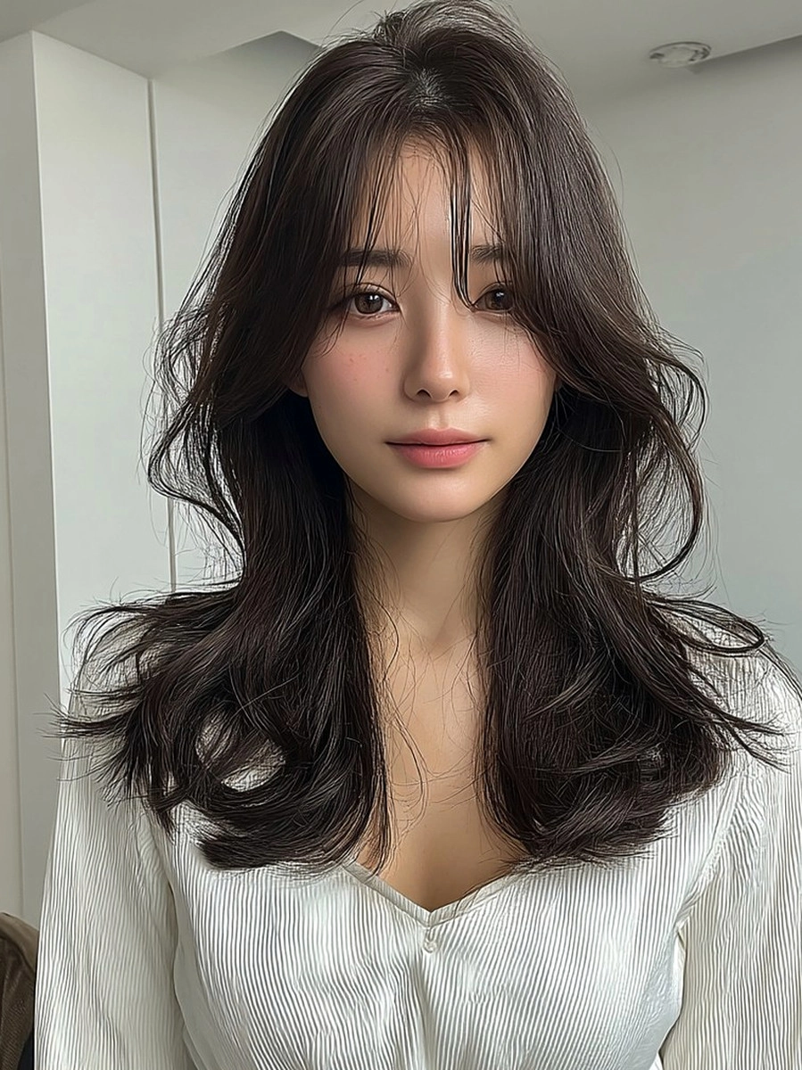8 Beautiful Soft Wave Perms Korea 2026 | Korea Hair Salon 4 soft wave perm Korea 2026 - Style 2 at Korea Hair Salon Seoul