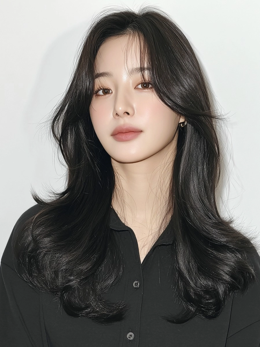 8 Beautiful Soft Wave Perms Korea 2026 | Korea Hair Salon 7 soft wave perm Korea 2026 - Style 4 at Korea Hair Salon Seoul
